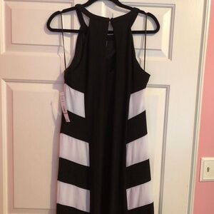 Madison Lee Ladies Black and White Dress Size 12 NWT